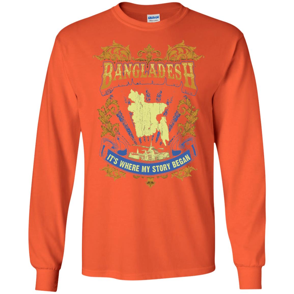 Bangladesh It_s Where My Story Began T-shirt Orange