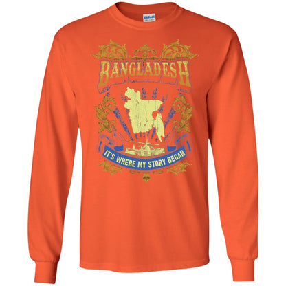 Bangladesh It_s Where My Story Began T-shirt Orange