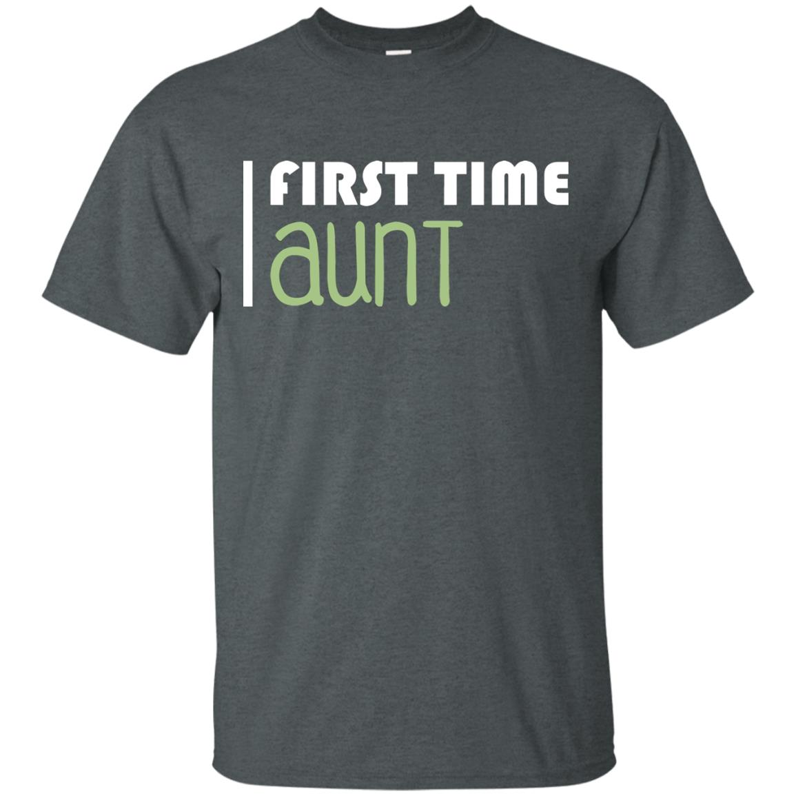First Time Aunt New Auntie Shirt Dark Heather