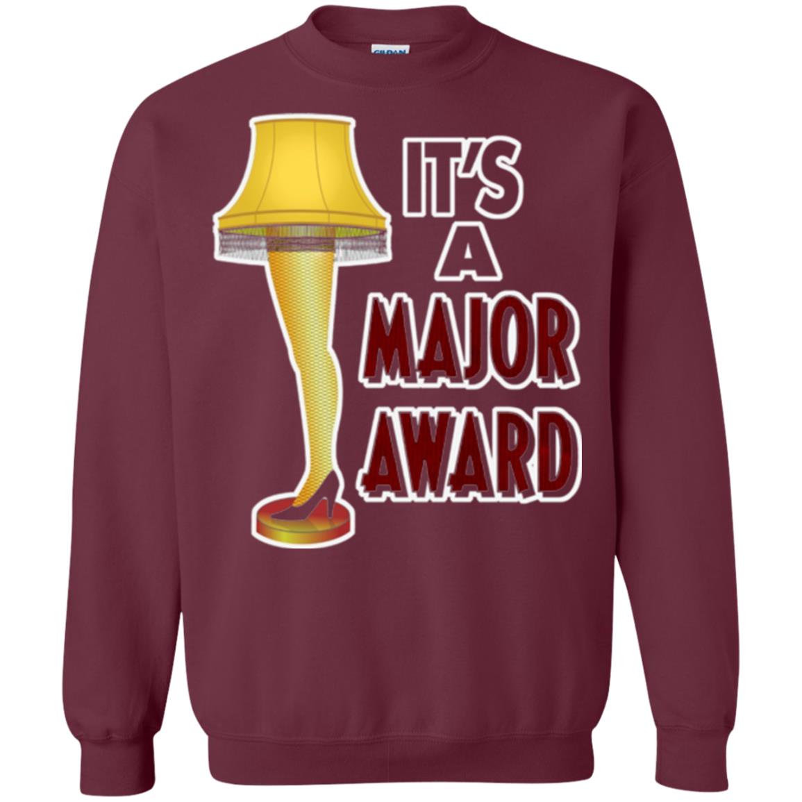 Christmas T-shirt It_s A Major Award Leg Lamp Maroon