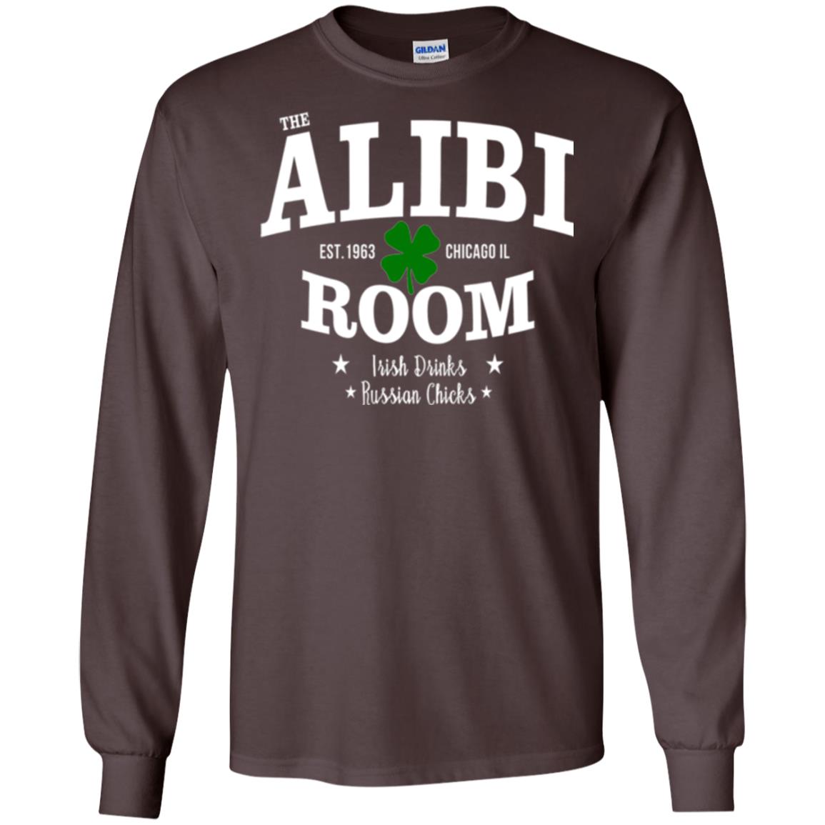 Wine Lovers T-shirt The Alibi Room Est.1963 Chicagoil Irish Drinks Russian Chick Dark Chocolate