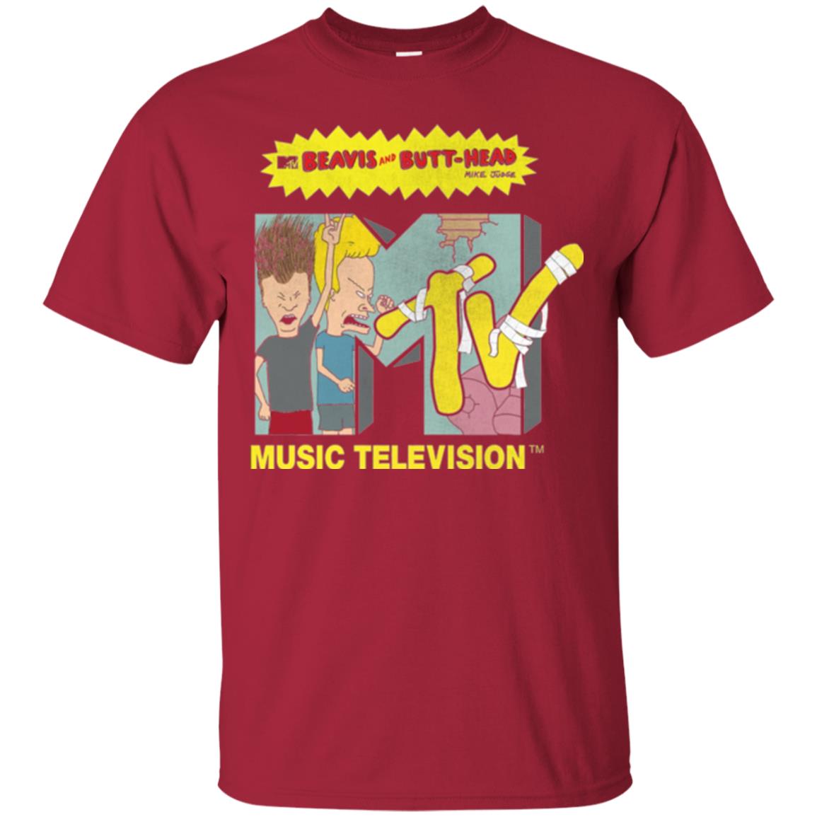 Mtv Logo T-shirt Beavis And Butt Head Cardinal