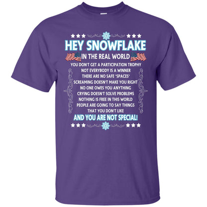 Hey Snowflake In The Real World Military T-shirt Purple