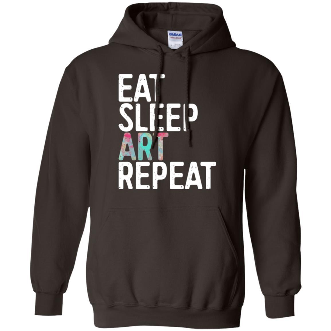 Artist T-shirt Eat Sleep Art Repeat Dark Chocolate
