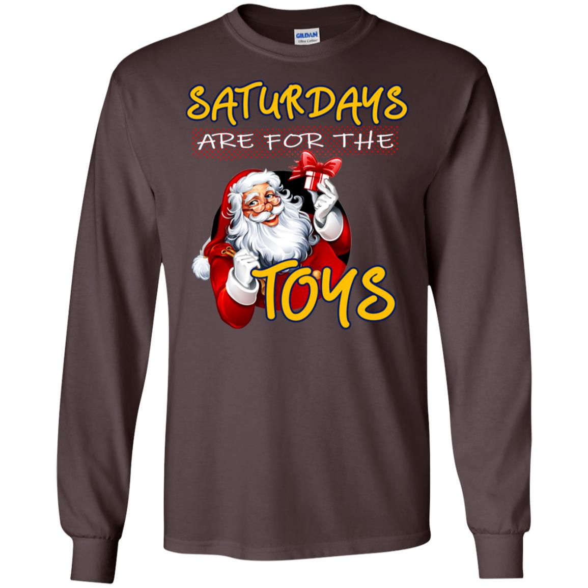 Saturdays Are For The Toys Santa X-mas Gift Shirt Dark Chocolate