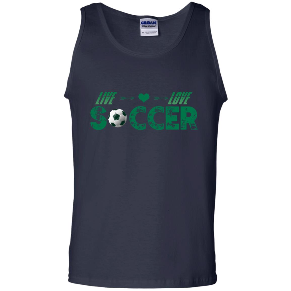 Live Love Soccer Shirt For Mens Or Womens Navy