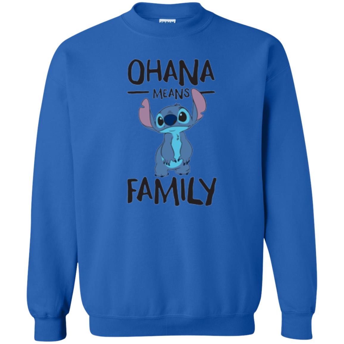 Disney Stitch T-shirt Ohana Means Family Royal