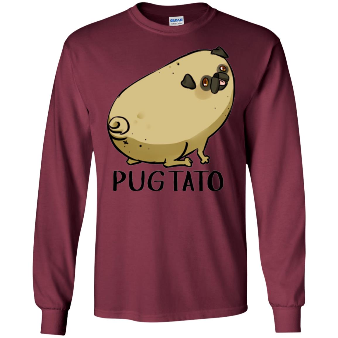 Dog Lovers T-shirt Pugtato Maroon