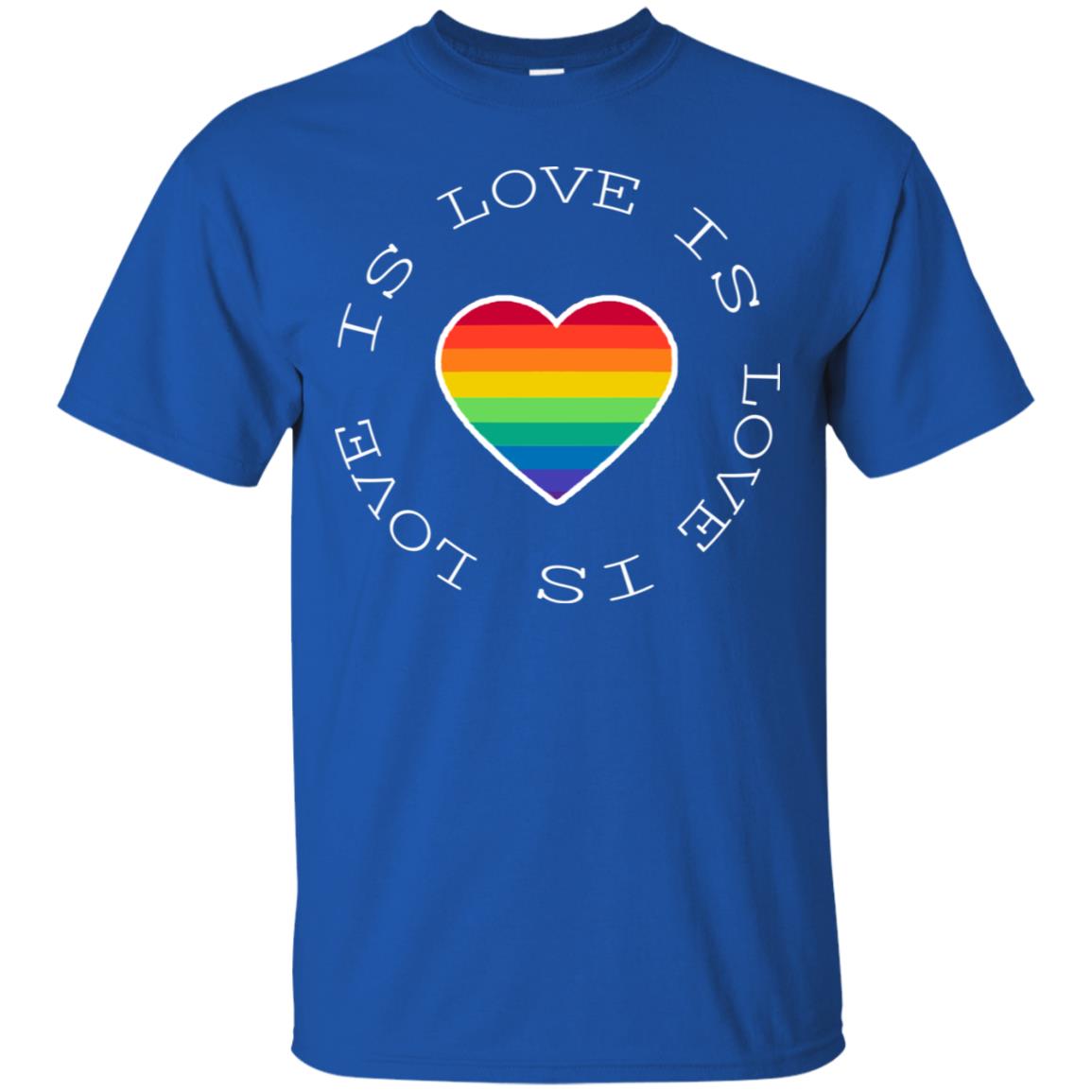 Love Is Love Rainbow Heart Lgbt Support Gift Shirt Royal