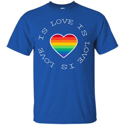 Love Is Love Rainbow Heart Lgbt Support Gift Shirt Royal