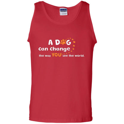 Dog Lover T-shirt A Dog Can Change The Way You See The World Red
