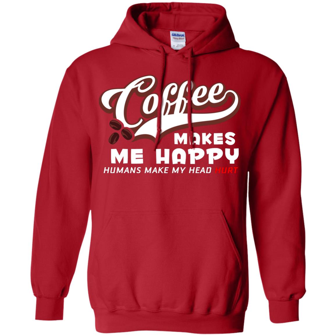 Coffee Makes Me Happy Coffee Lover T-shirt Red