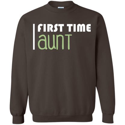 First Time Aunt New Auntie Shirt Dark Chocolate