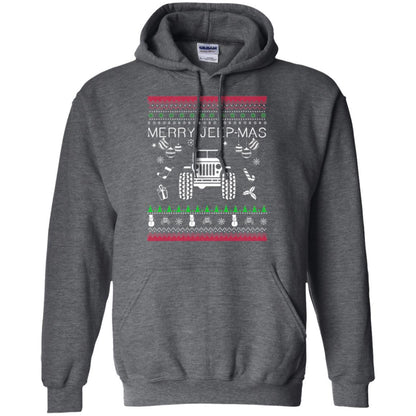 Christmas T-shirt Mery Jeep-mas Jeep Ugly Dark Heather