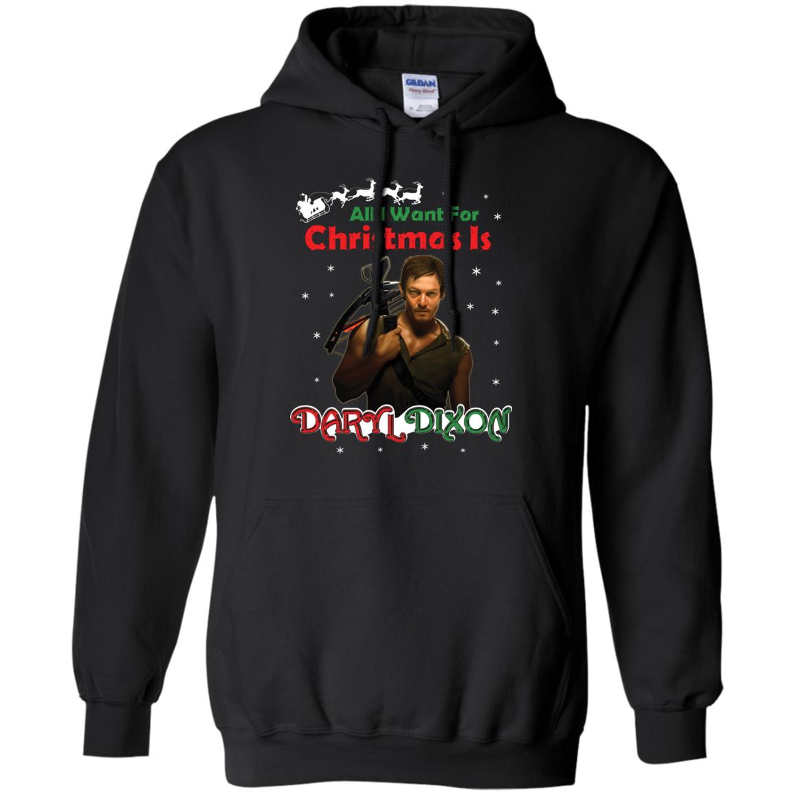 All I Want For Christmas Is Daryl Dixon Shirt Black