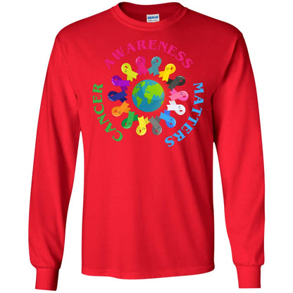 All Cancer Ribbons For All Cancer Awareness T-shirt Red