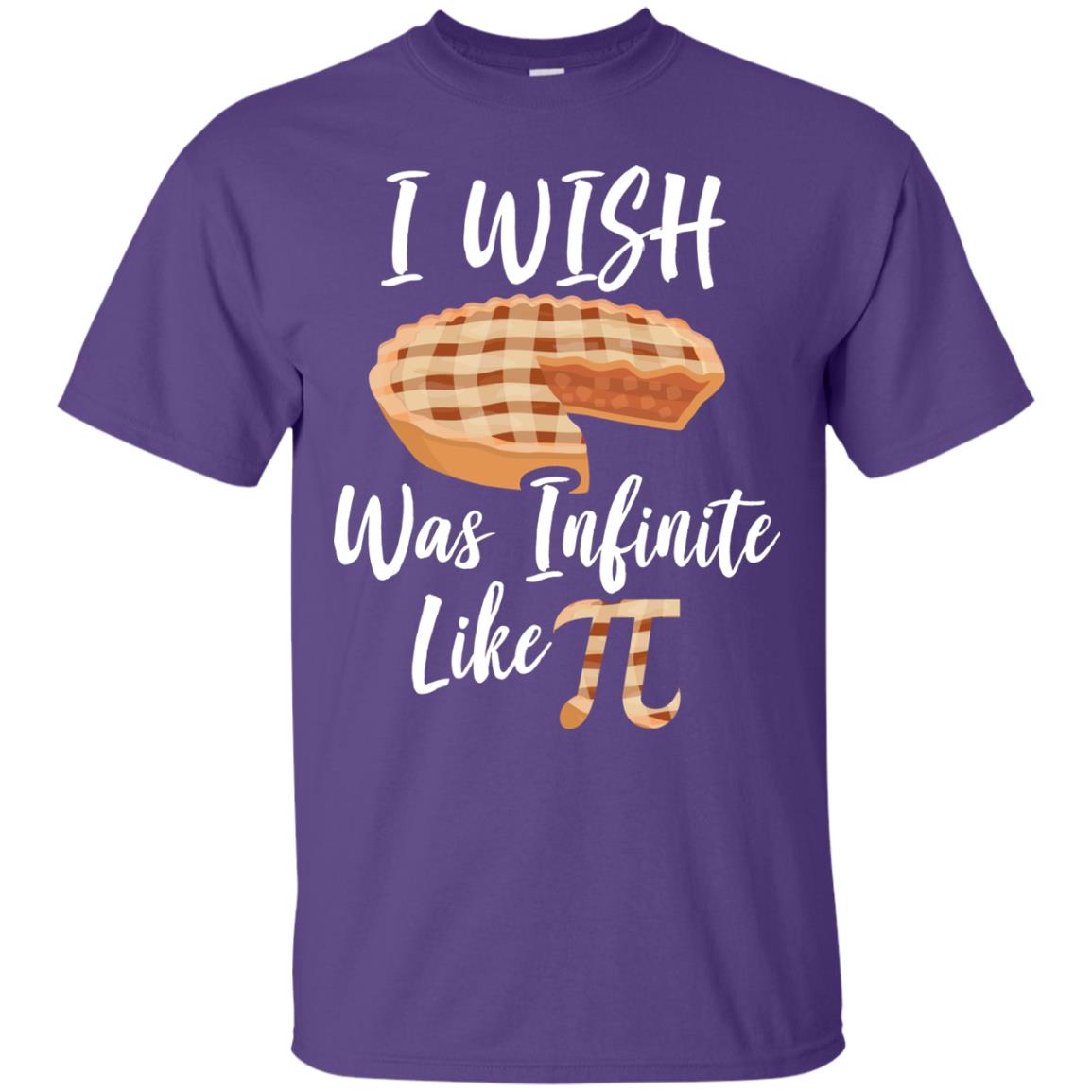I Wish Pie Was Infinite Like Pi Funny Pi Day T-shirt Purple