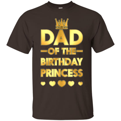 Dad Of The Birthday Princess Family T-shirt Dark Chocolate