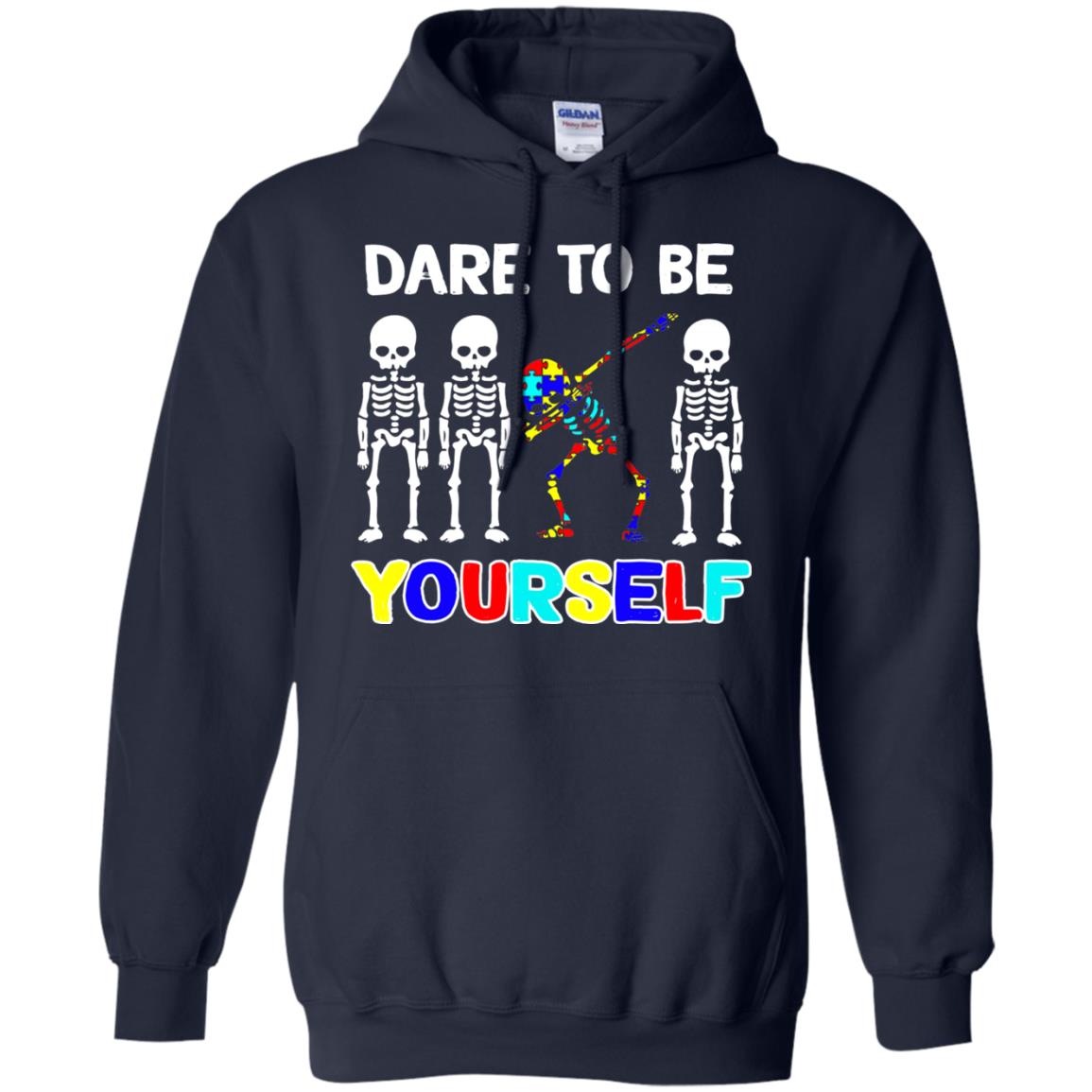Dare To Be Yourself Autism Awareness Shirt Navy