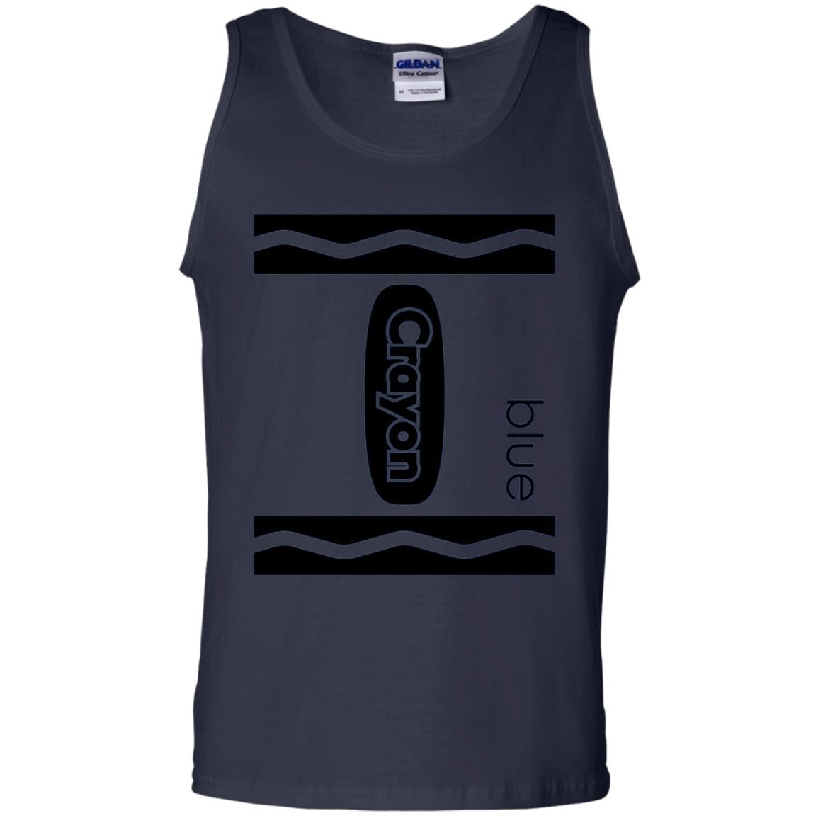 Blue Crayon Halloween Couple Friend Group Costume T-shirt Navy