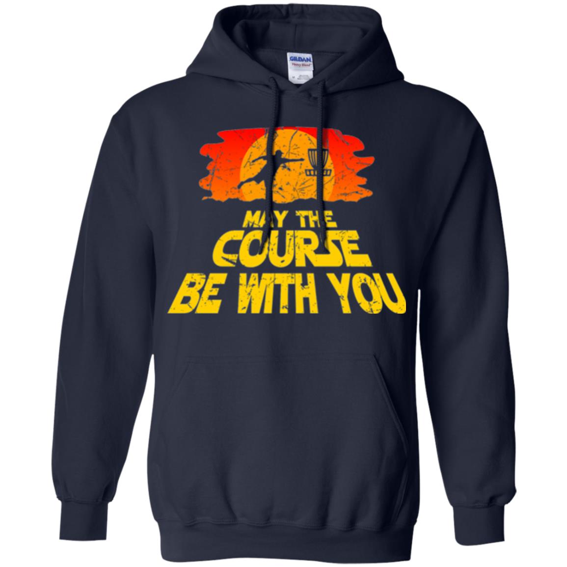 Disc Golf T-shirt May The Course Be With You Navy