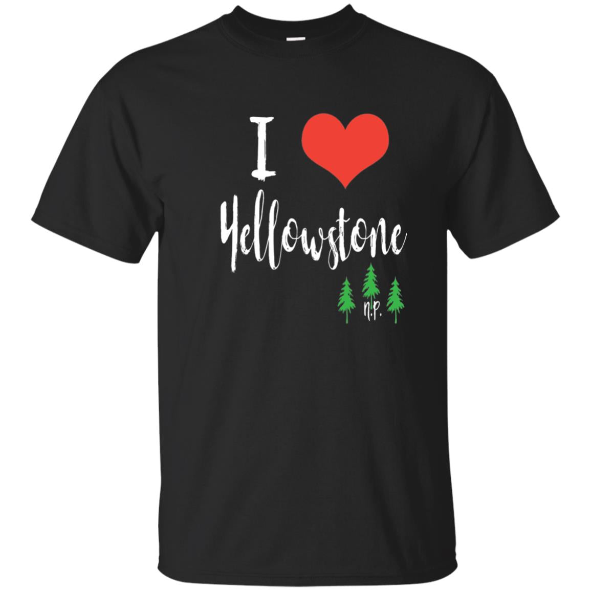 I Love Yellowstone National Park T-shirt Black