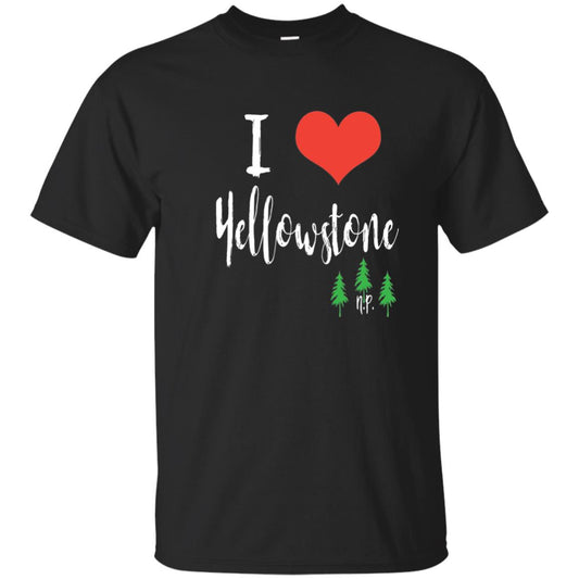 I Love Yellowstone National Park T-shirt Black
