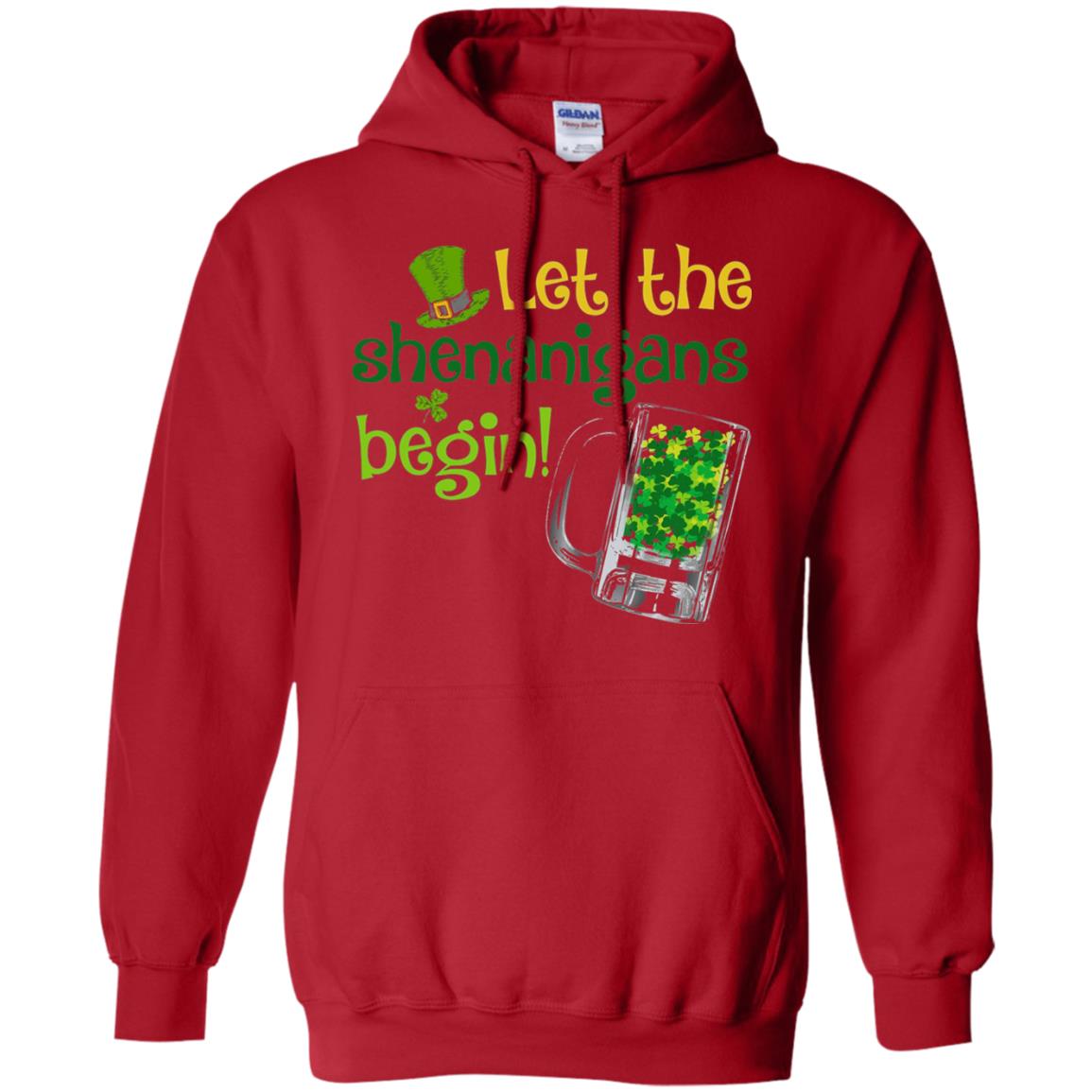 Let The Shenanigans Begin St. Patrick_s Day T-shirt Red