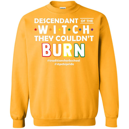 Descendant Of The Witch They Couldn_t Burn #traditionsherbschool #stpetepride Lgbt ShirtG180 Gildan Crewneck Pullover Sweatshirt 8 oz.