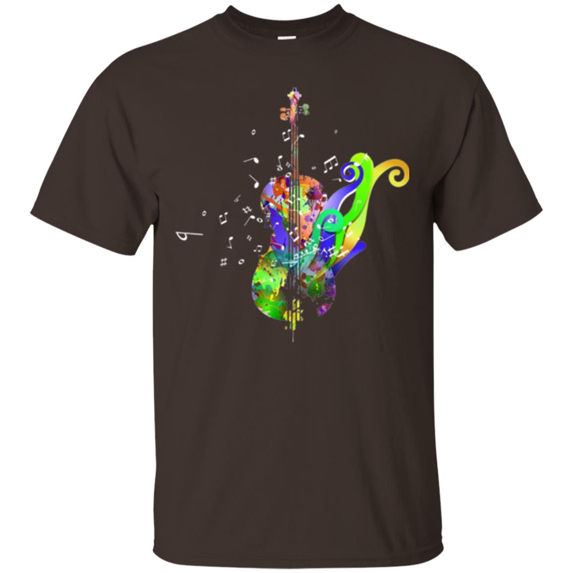 Violin Musical Artist Music T-shirt Dark Chocolate