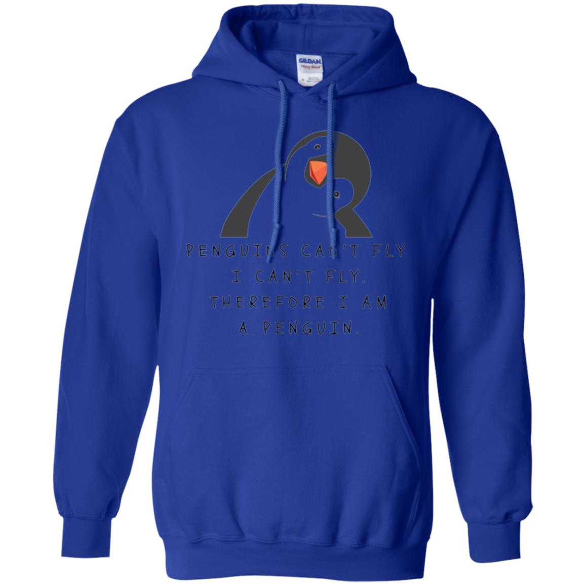 Penguins T-shirt Penguins Can't Fly I Can't Fly Royal
