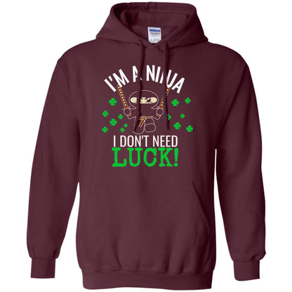 Ninja Luck Green St. Patrick_s Day T-shirt Maroon