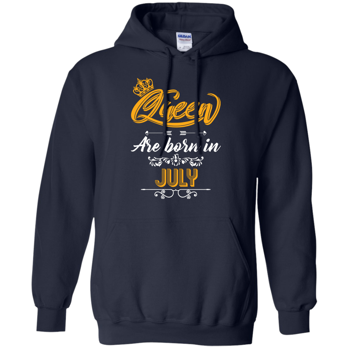 Brithday T-Shirt Queen Are Born In July Navy