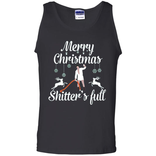Christmas T-shirt Reindeer Merry Christmas Shitter's Full Black