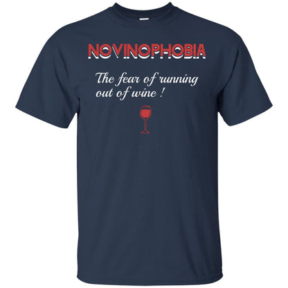 Novinophobia The Fear Of Running Out Of Wine Shirt Navy