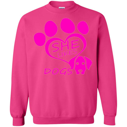 Dog Lovers Shirt She Likes Dogs Heliconia