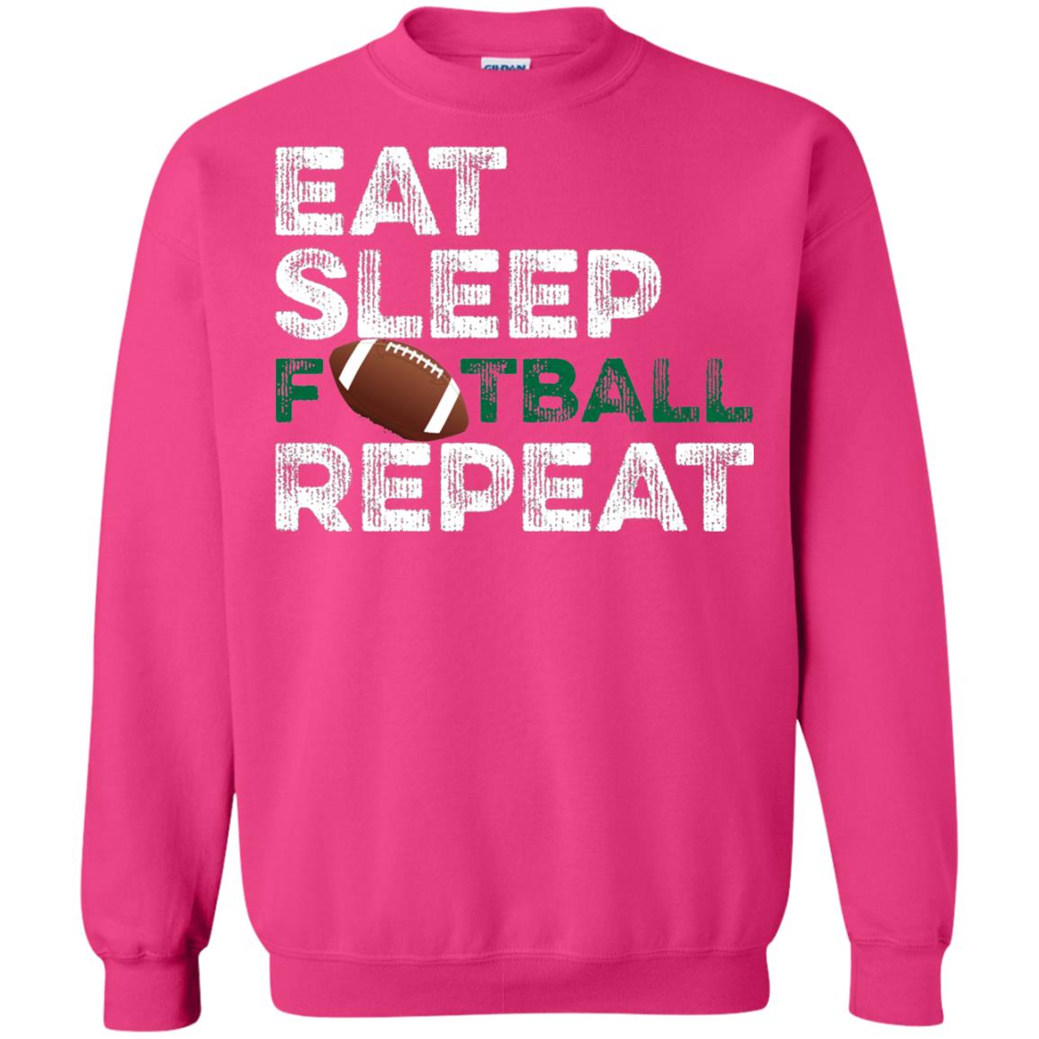 Eat Sleep Football Repeat Football Lover Shirt Heliconia