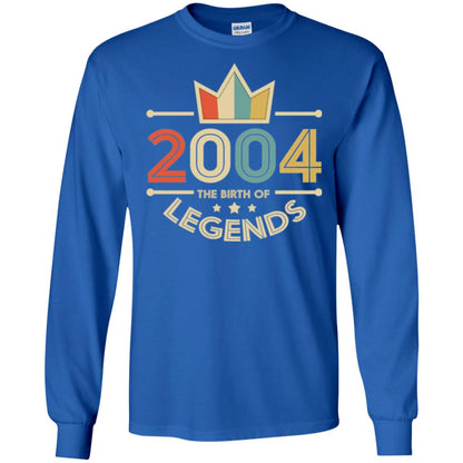 Brithday T-shirt Vintage 2004 The Birth Of Legends Royal