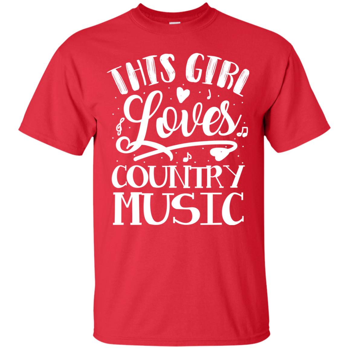 This Girl Loves Country Music Shirt Red
