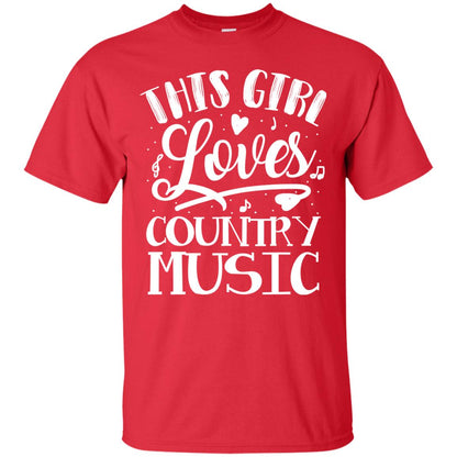 This Girl Loves Country Music Shirt Red