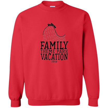 Family T-shirt Vacation 2018 Theme Park Roller Coaster Red