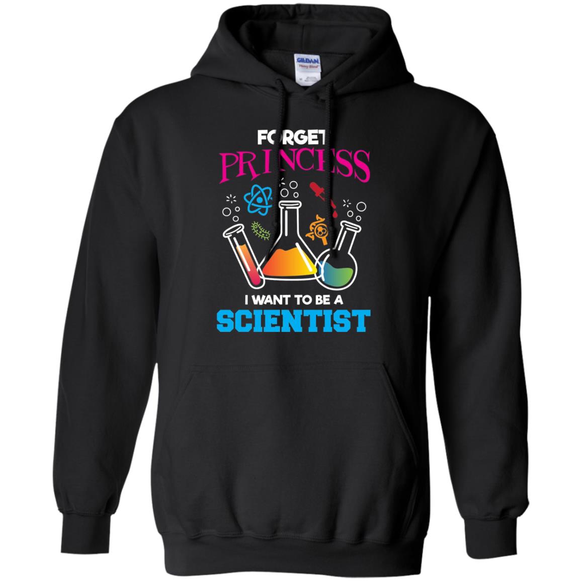 Forget Princess I Want To Be A Scientist Shirt Chemistry Black