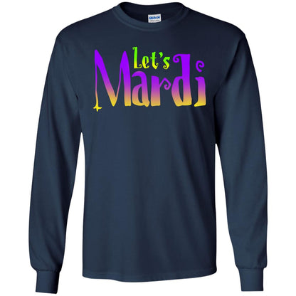 Mardi Gras T-shirt Let's Mardi Navy