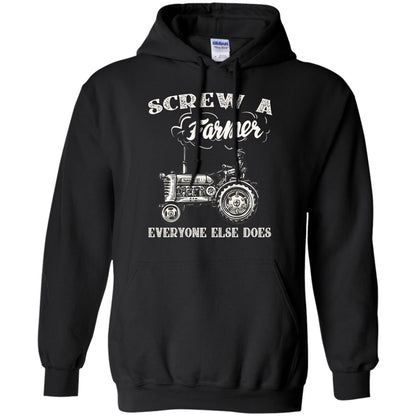 Screw A Farmer Everyone Else Does Farming Shirt Black