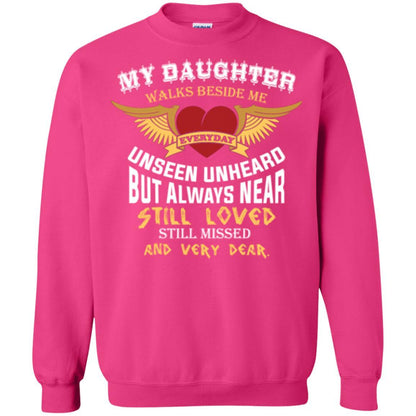 Family T-shirt My Daughter Walks Beside Me Everyday Heliconia