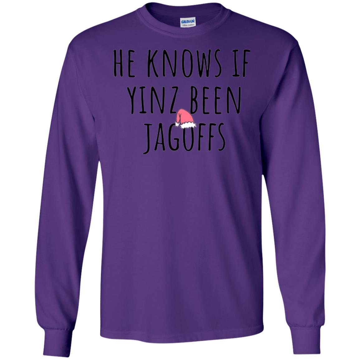 He Knows If Yinz Been Jagoffs T-Shirt Purple