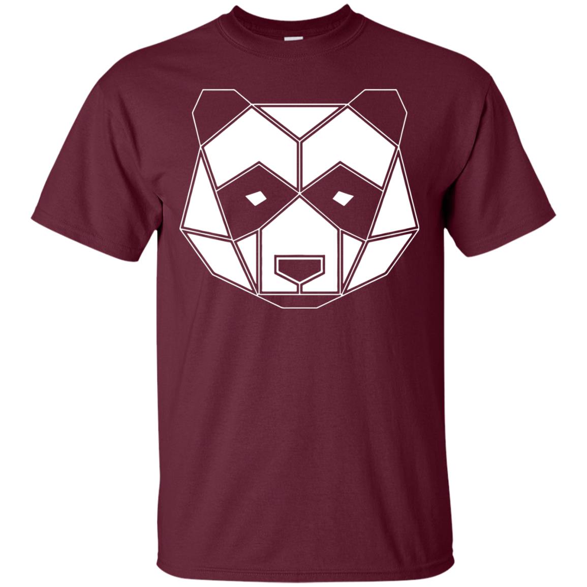 Polygon Geometric Panda Shirt Maroon