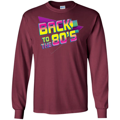 Back To The 80s Graphic Retro Novelty T-shirt Maroon