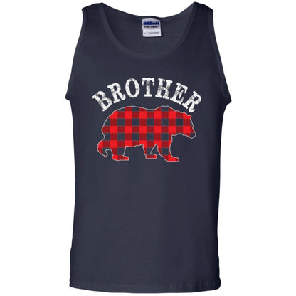 Christmas T-shirt Red Plaid Brother Bear Navy