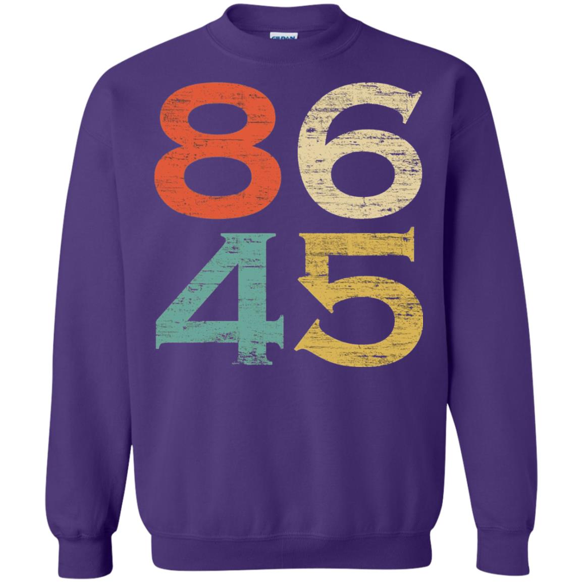 Classic Vintage Style 86 45 Anti Trump T-shirt Purple